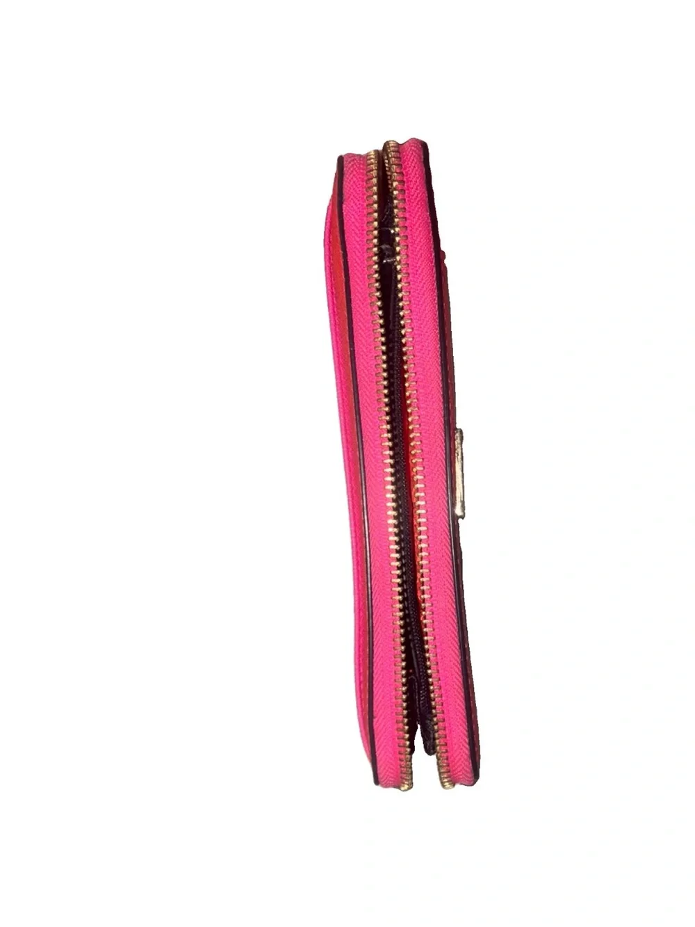 kate spade Striped Zip Wallet in Red, Pink, Black & Cream
